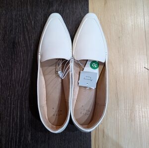 a new day Women's White Flats
